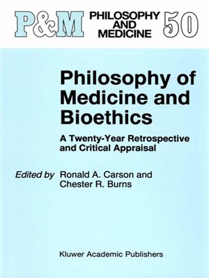 cover image of Philosophy of Medicine and Bioethics